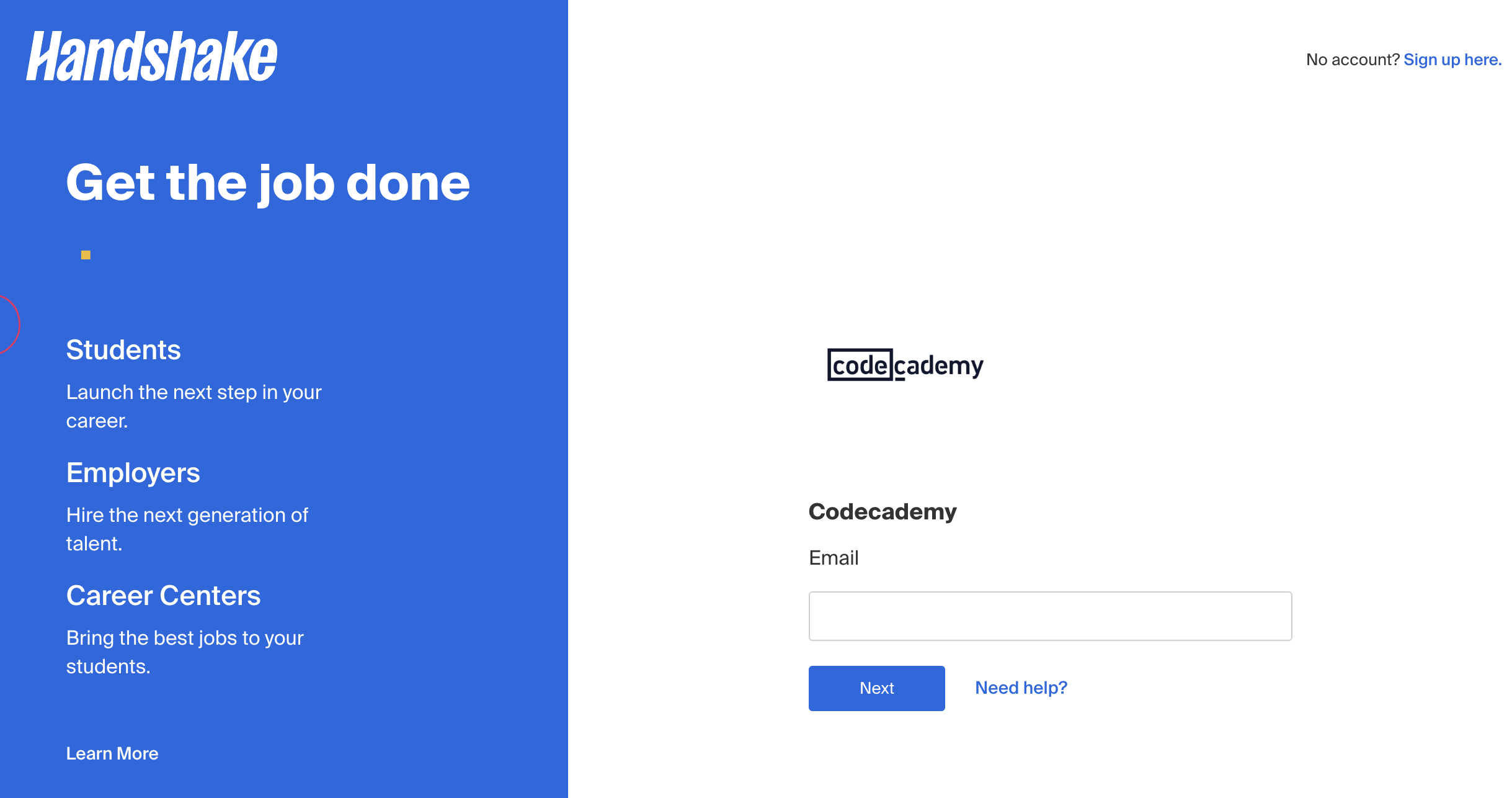 Claiming Your Handshake Account Codecademy Help Center